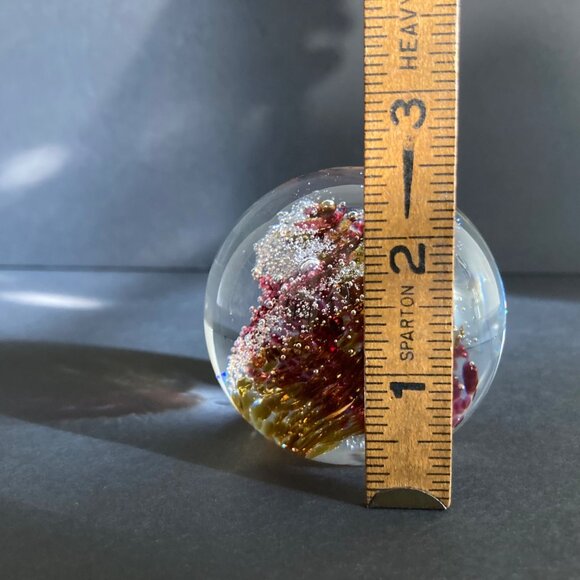 Evolution by Waterford Cosmic Fire Blown Glass Round Paperweight - Picture 8 of 8